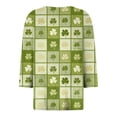 thumbnail image 4 of COMVALUE Saint Patricks Day for Women 2026 Lucky Shamrock 3/4 Sleeve Shirt Funny Irish Graphic Tee Spring Party Tops (Army Green, L), 4 of 9