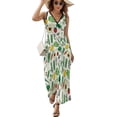 thumbnail image 2 of Veggies Dress Fashion Boho Beach Long Dresses Female Party Printed Maxi Dress, 2 of 9