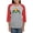 Heather/Red, variant on CafePress - Mighty Morphin Power Rang Women's Baseball T Shirt - Womens Baseball Tee