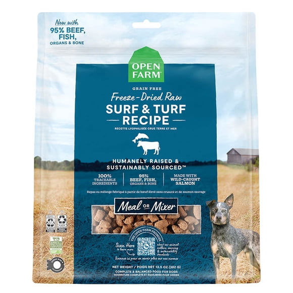 Open Farm, Surf & Turf Freeze Dried Raw Dog Food - Freeze Dried Dog Food