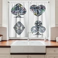 thumbnail image 2 of Ambesonne Grey Kitchen Curtains, Heart Shaped Diamonds, 55"x45", Grey and White, 2 of 3
