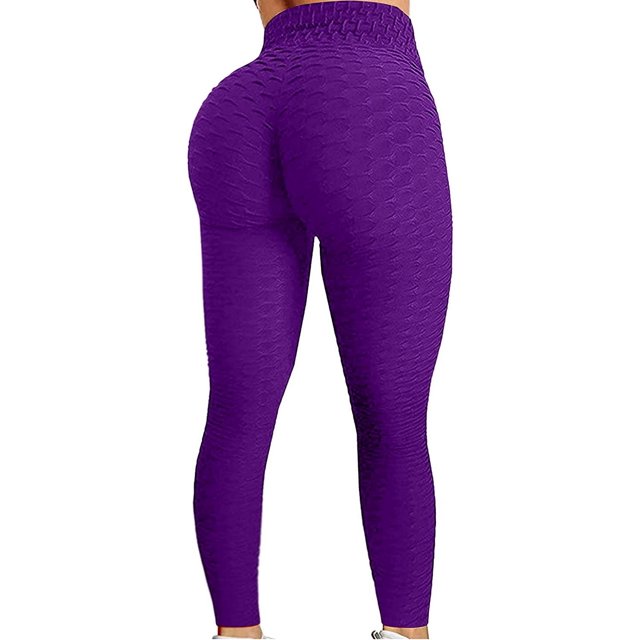Pantalones de Yoga para mujer, mallas anticelulíticas para levantamiento de glúteos y cadera con burbujas, mallas de Yoga para entrenamiento de cintura alta con Control de barriga Adepaton WRMH-134-9
