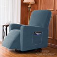 thumbnail image 4 of Subrtex Housse Extensible pour Fauteuil Inclinable 1 Pce, Housse Texturée à Carreaux avec Poches, 4 of 6
