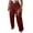 Wine, variant on AOOCHASLIY Women 2023 Pants Womens Patchwork Cutout Design Sense Of Spice Wear Trousers