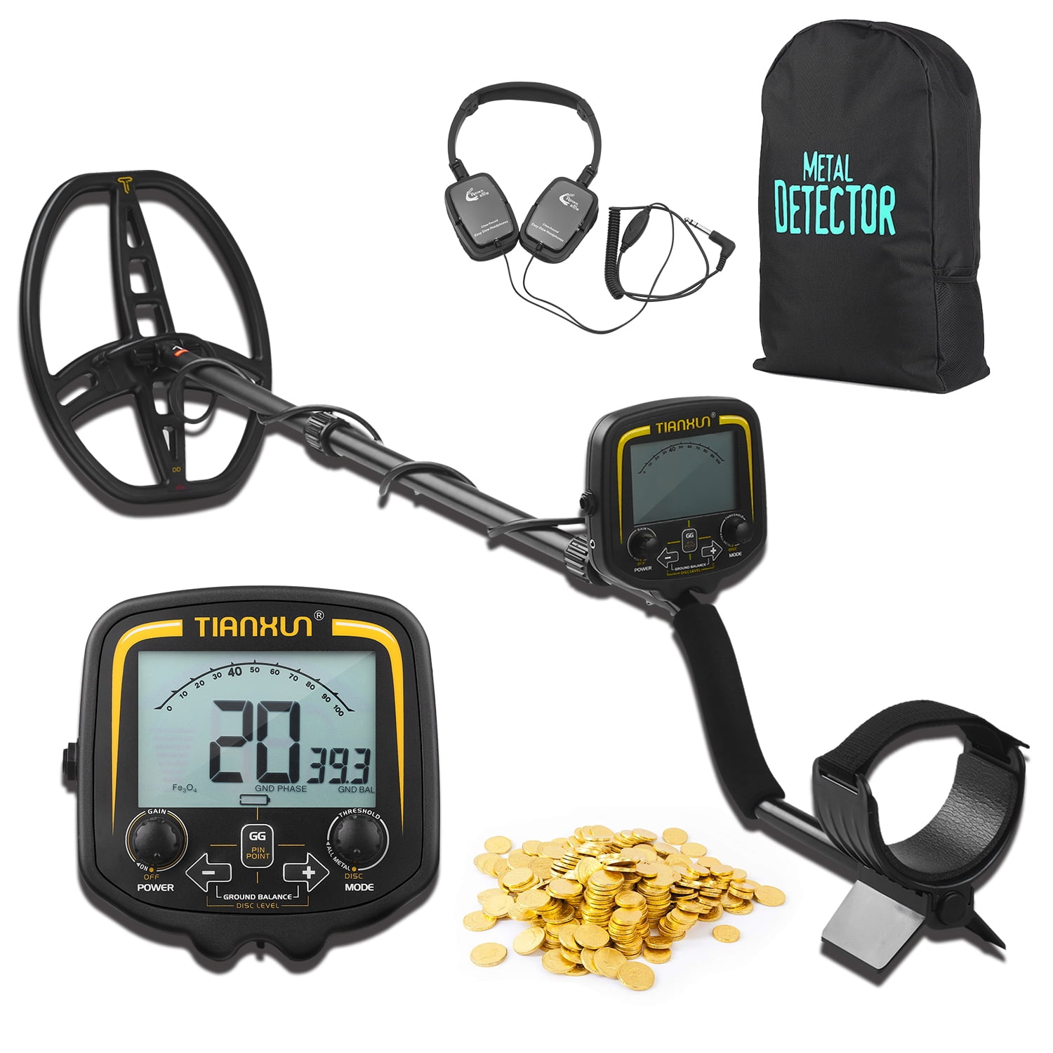TX850 3.7inch LCD Metal Detector High Sensitive Outdoor Underground