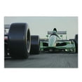thumbnail image 1 of Cars Cutting Board, Sports Theme Indy Vehicles on an Asphalt Road Motion Blur Formula Race Print, Decorative Tempered Glass Cutting and Serving Board, Small Size, Grey Black Green, by Ambesonne, 1 of 1