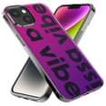 thumbnail image 2 of MUNDAZE Apple iPhone 12 Mini Shockproof Clear Hybrid Protective Phone Case Purple Clear Funny Text Quote Issa Vibe Cover, 2 of 5