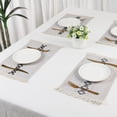thumbnail image 6 of Unique Bargains Set of 4 Farmhouse Placemats for Dining Table Decor White-Black, 6 of 6