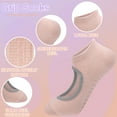 thumbnail image 4 of Bocaoying Women's Non-Slip Grip Pilates Yoga Socks, Open Top, 5 Pairs for Barre, Ballet, Barefoot Workout, 4 of 8
