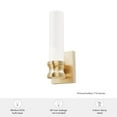 thumbnail image 6 of Hunter - Lenlock 1-light Alturas Gold, Small Sconce Light, Dimmable, Modern Style, for Bedrooms, Dining, Living Rooms - 19904, 6 of 6