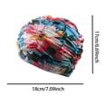 thumbnail image 2 of Yucurem 1 Pack Oversized Printed Fabric Swim Cap for Women Men, Breathable Elastic Flexible Swim Caps, Lightweight Ear Protection Bathing Caps Diving Swimming Equipment, 2 of 8
