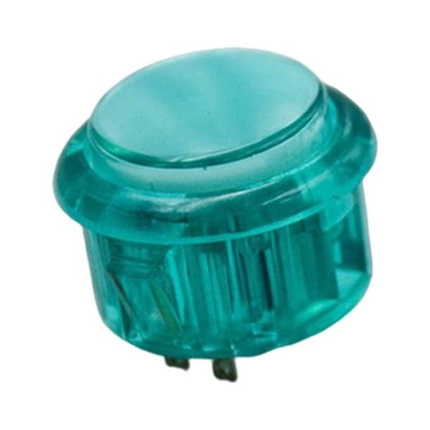 Bewildely Interruptor basculante de cristal transparente, pieza de accesorio iluminado, juego de lucha Arcade, máquinas redondas operadas Juguetes Verde