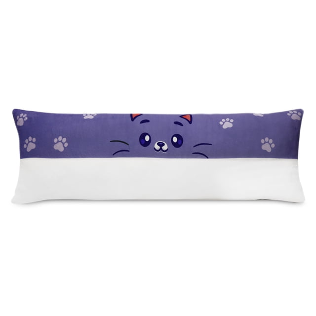 Almohada Abrazable Coprire Extra Suave Gato Lila