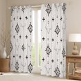 thumbnail image 2 of Feelyou Bohemian Aztec Women Blackout Curtains Set of 2 (52x84 Each), Rustic Sheep Skeleton Window Curtains, Vintage Triangle Square Curtains and Drapes, Blackout Curtains Bedroom Decor, 2 of 6