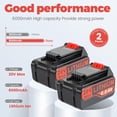 thumbnail image 2 of LB2X4020 6.0Ah 20V Battery for Black and Decker 20V Max LBXR20 LB20 LBX20 LBXR2020 LBX4020 LBX4020 Cordless Tools Battery with 20V Battery Charger PCC685L, 2 of 7