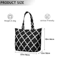 thumbnail image 3 of Retro Plaid Pattern Weekender Bag Vintage Travel Tote with Rustic Checkered Print, Moroccan Geometric Aesthetic, Carry-On Duffel for Women, 3 of 5