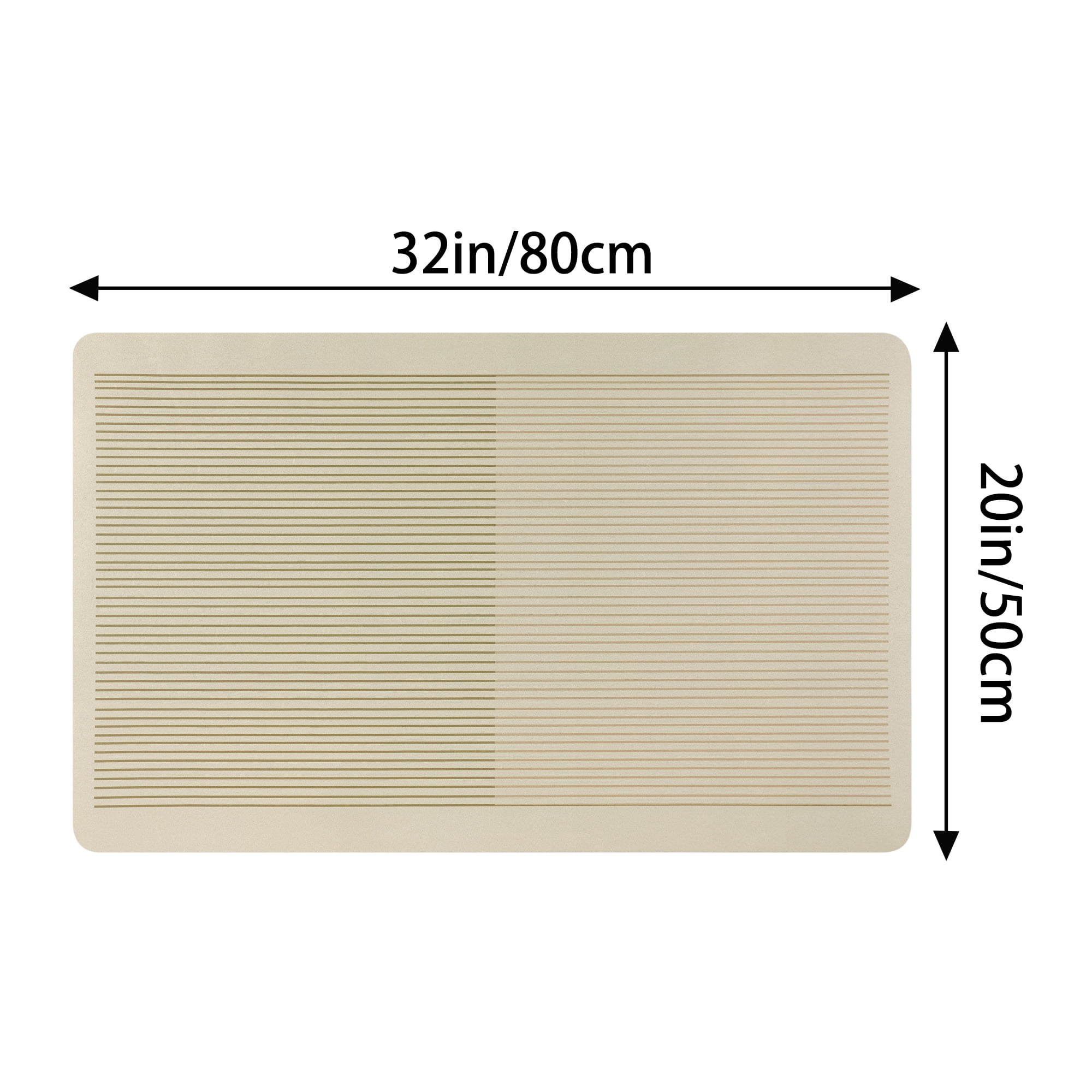 Unique Bargains 2 Pcs Modern Soft Comfort Kitchen Rugs Absorbent Non Slip Kitchen Mats Brown-2 20" x 32"