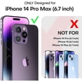 thumbnail image 4 of TAURI Funda para iPhone 14 Pro Max, [5 en 1] 1 funda transparente [no amarillenta] con 2 protectores de pantalla de vidrio templado + 2 protectores de lente de cámara, [protección contra caídas de gra, 4 of 4