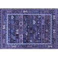 thumbnail image 1 of Ahgly Company Machine Washable Indoor Rectangle Oriental Blue Industrial Area Rugs, 5' x 8', 1 of 4