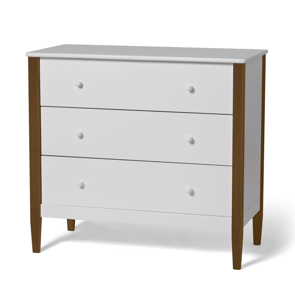 Little Seeds Clover 3-Drawer Dresser, White/Acorn