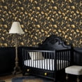 thumbnail image 4 of Peel and Stick Wallpaper Graceful Ginkgo Leaves Vines Metallic Gold Dark Wall Mural 17.7in x 9.8ft Self Adhesive Removable Wall Paper Renter Friendly Wallpaper for Nursery Bedroom Cabinets, 4 of 8