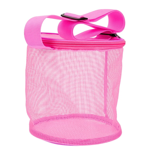 EeaseCA 1Pc Large Beach Pouches Mesh Toys Storage Bag Breathable Seashell Storage Bag