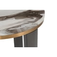 thumbnail image 5 of Signature Design by Ashley Jazmore Modern Round End Table - Marble-Look Top with Brass-Tone Frame, 5 of 6