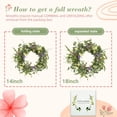 thumbnail image 3 of 18" Spring Wreaths for Front Door Summer Wreath with Multi-Colored Flower & Green Eucalyptus Leaves, Artificial Wreath Green Foliage Wreath for Wall Window Farmhouse Party Holiday Home Decor, 3 of 5