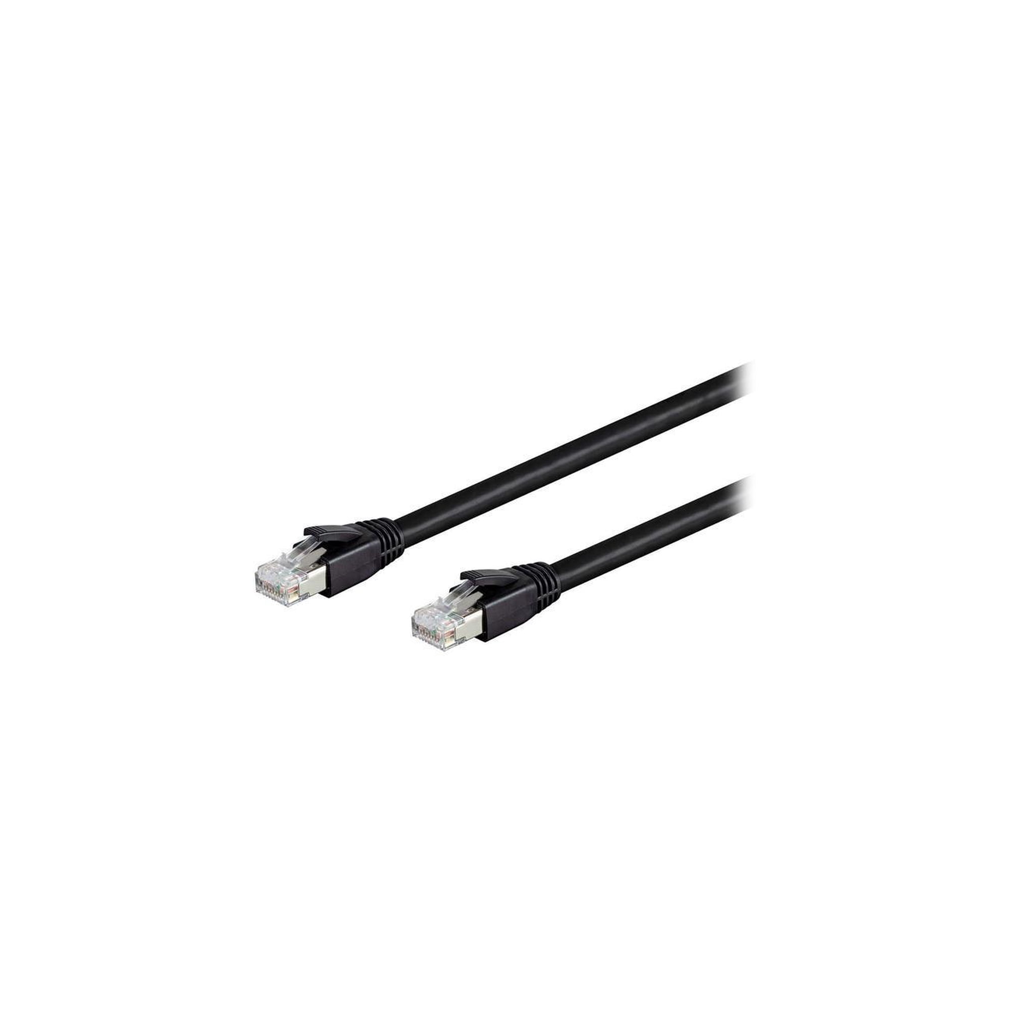 Nippon Labs Cat8 RJ45 50FT Ethernet Patch Internet Network LAN Cable, Indoor/Outdoor, 24AWG, Shielded Latest 40Gbps 2000Mhz, Weatherproof S/FTP for Router, PS4, PS5, Xbox, PoE, Switch, Modem (Black)