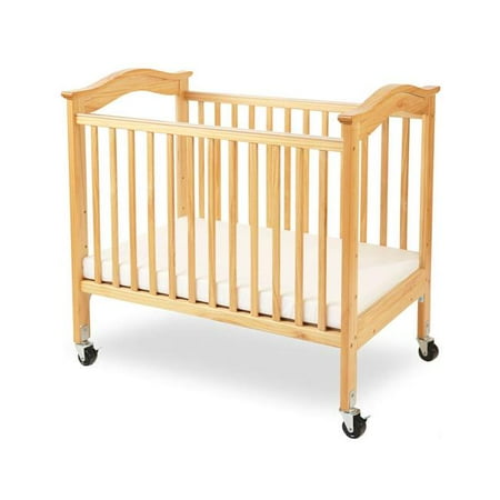L A Baby Berkshire Mini Portable Crib With Mattress Natural