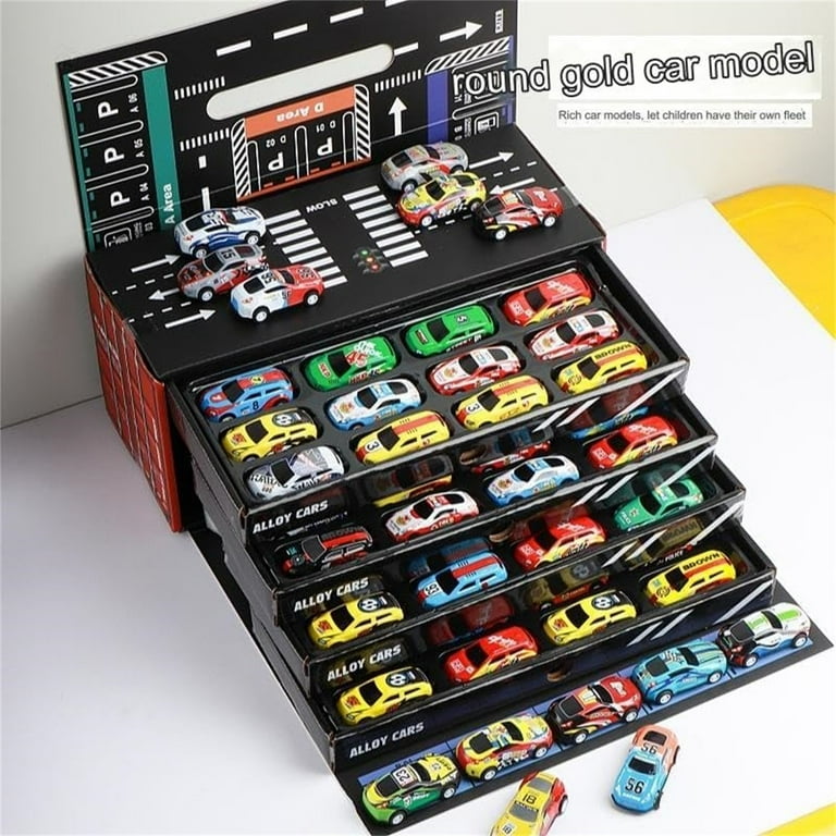 48 Pcs Alloy Racing Car Toys, Pull Back Race Cars Toy Set, Mini