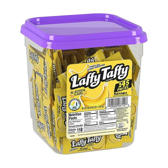 Laffy Taffy Candy, Banana Flavor, MDA05 Individually Wrapped Candy (145 Pieces)