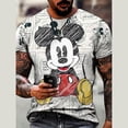 thumbnail image 4 of Camiseta de verano de Disney para hombre, con estampado de Mickey Mouse, camisetas con dibujos animados, ropa de manga corta a la moda, ropa informal para hombre, 4 of 4
