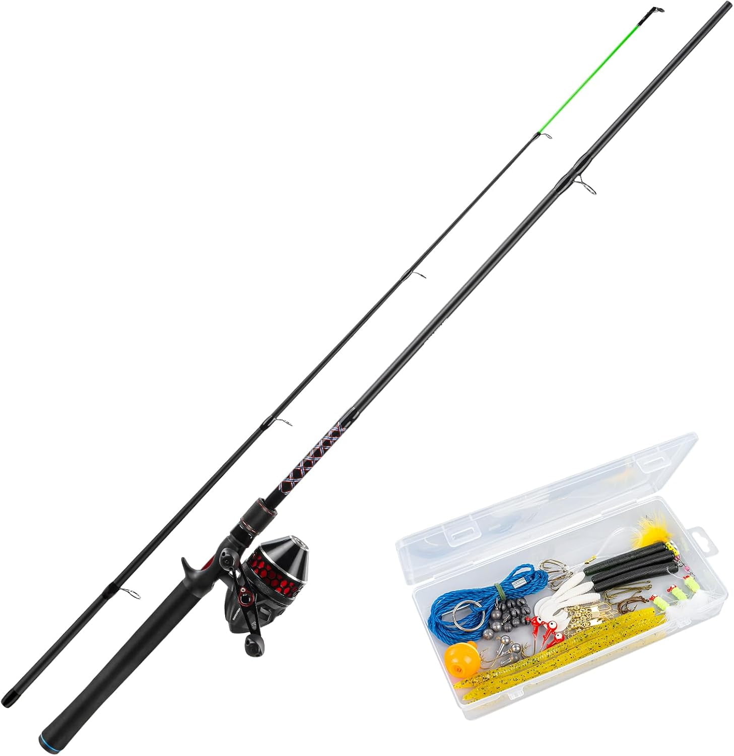KastKing Spinning & SpinCast Combo, Fishing Rod and Reel Combo, Pre-Spooled Line ,Brute Tuff Composite Blanks & Graphite