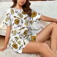 thumbnail image 4 of Sikiie Honey Womens Pajama Sets Short Sleeve Top With Pants Sleepwear 2 Piece Lounge SetXX-Large, 4 of 6