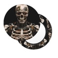 thumbnail image 2 of Lsque Cyber Skeleton With Tattoos Pattern Round Bar chair cushion covers Velvet Fabric Premium Comfort Protects from Scratches and Stains for 14-17 Inch Chair-14 inch, 2 of 7