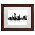 thumbnail image 2 of Trademark Fine Art "Providence RI Skyline BG-1" Canvas Art by Marlene Watson, White Matte, Wood Frame, 2 of 4