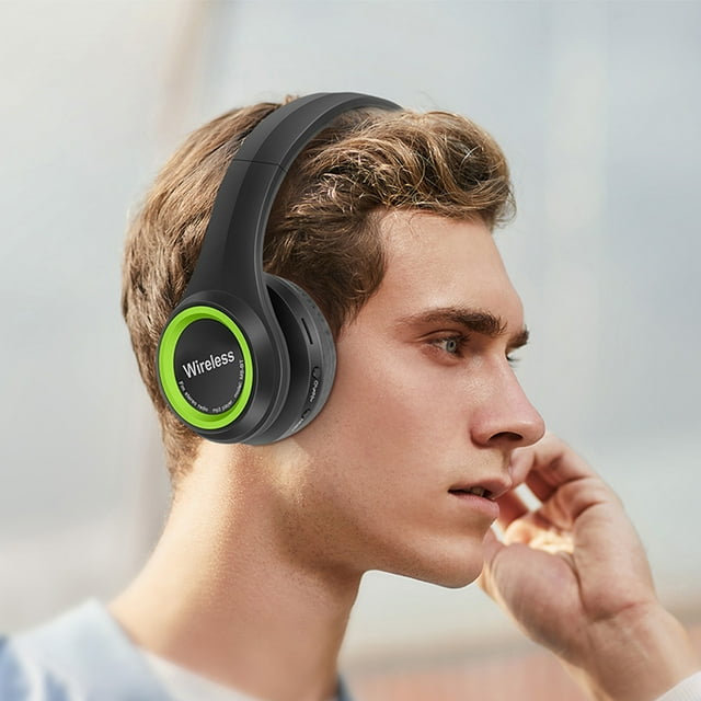 Auriculares Bluetooth supraaurales, plegables, inalámbricos y con cable, estéreo, para celular y PC, con orejeras suaves y peso ligero para uso prolongado.