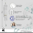 thumbnail image 2 of Solfeggio Wind Chimes 528hz Healing Tones Frequencies 44 inch Silver, 2 of 5