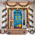 thumbnail image 5 of Blue Gold Themed Happy 13 Birthday Backdrop Banner Party Supplies Decors Balloons Stars Props for Photography Birthday Party Celebration Photo Booth Decorations, 5 of 6