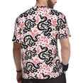 thumbnail image 2 of Wukai Black Snake Print Men's Short-Sleeved Mesh T-Shirt,Quick-Dry Short Sleeve Workout T-Shirt-Small, 2 of 8