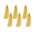 thumbnail image 1 of 6 Piezas de Cadena Hecha a Mano Borlas Colgantes Colgantes Joyas Haciendo Hallazgos para Bricolaje Joyería Artesanal 100mm , Oro Macarena Colgantes de borlas de metal encantos, 1 of 8