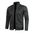 thumbnail image 4 of Men's Lightweight Fleece Full Zip Jacket Stand Collar Soft Warm Windproof Coat with Pockets for Outdoor, 4 of 4