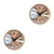 thumbnail image 1 of Reloj de pared Inteprter 4,25 pulgadas silencioso dorado, 1 of 6