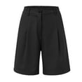 thumbnail image 4 of Sngxgn Women Shorts Fashion Women Drawstring Casual Pocket Loose Sports Pants(Black,S), 4 of 4