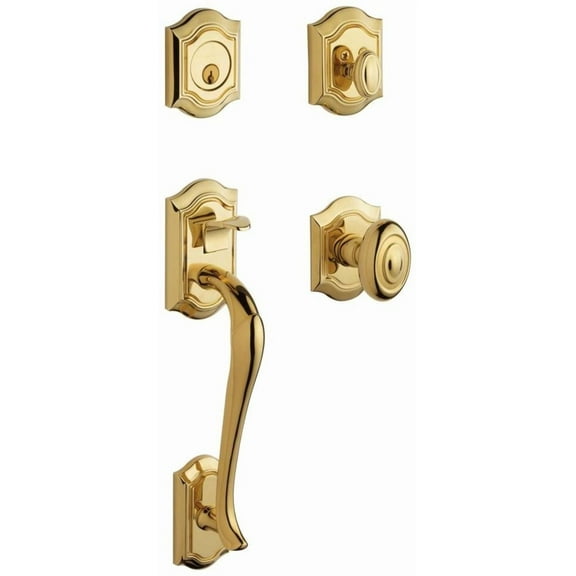 Baldwin Bethpage Single Cylinder Handleset with Interior Knob and Sectional Trim