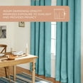 thumbnail image 6 of TOWN & COUNTRY EVERYDAY Lustre Solid Heavyweight Textured Sateen Indoor Curtains, Room Darkening Opacity, Grommet Top, Energy Efficient, 2-Pack Set, 52"x108", Teal, 6 of 10
