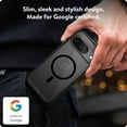 thumbnail image 3 of For Google Pixel 9A Impact Matte Magnetic Car Mount Shockproof Protective Hybrid Case Cover Black, 3 of 3