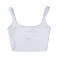 thumbnail image 1 of Weiqiqre Hauts pour Femmes, Mode Femmes Débardeur Sans Manches Décontracté Gilet Dames Coussinet de Poitrine Court Débardeurs, 1 of 2