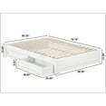 thumbnail image 5 of Barcelona Full Panel Platform Bed with 2 Storage Drawers in White, 5 of 5